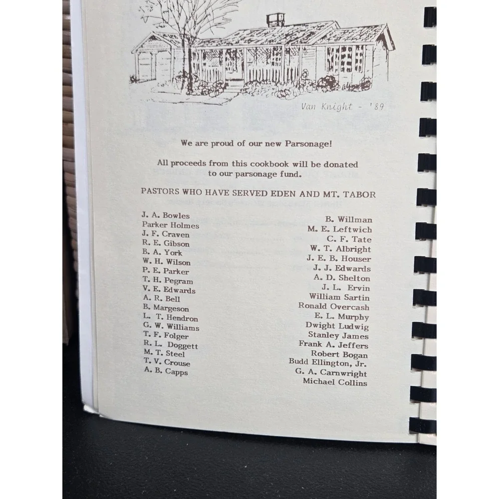Eden United Methodist Church Mt. Tabor United Methodist Church Cookbook 1988‎